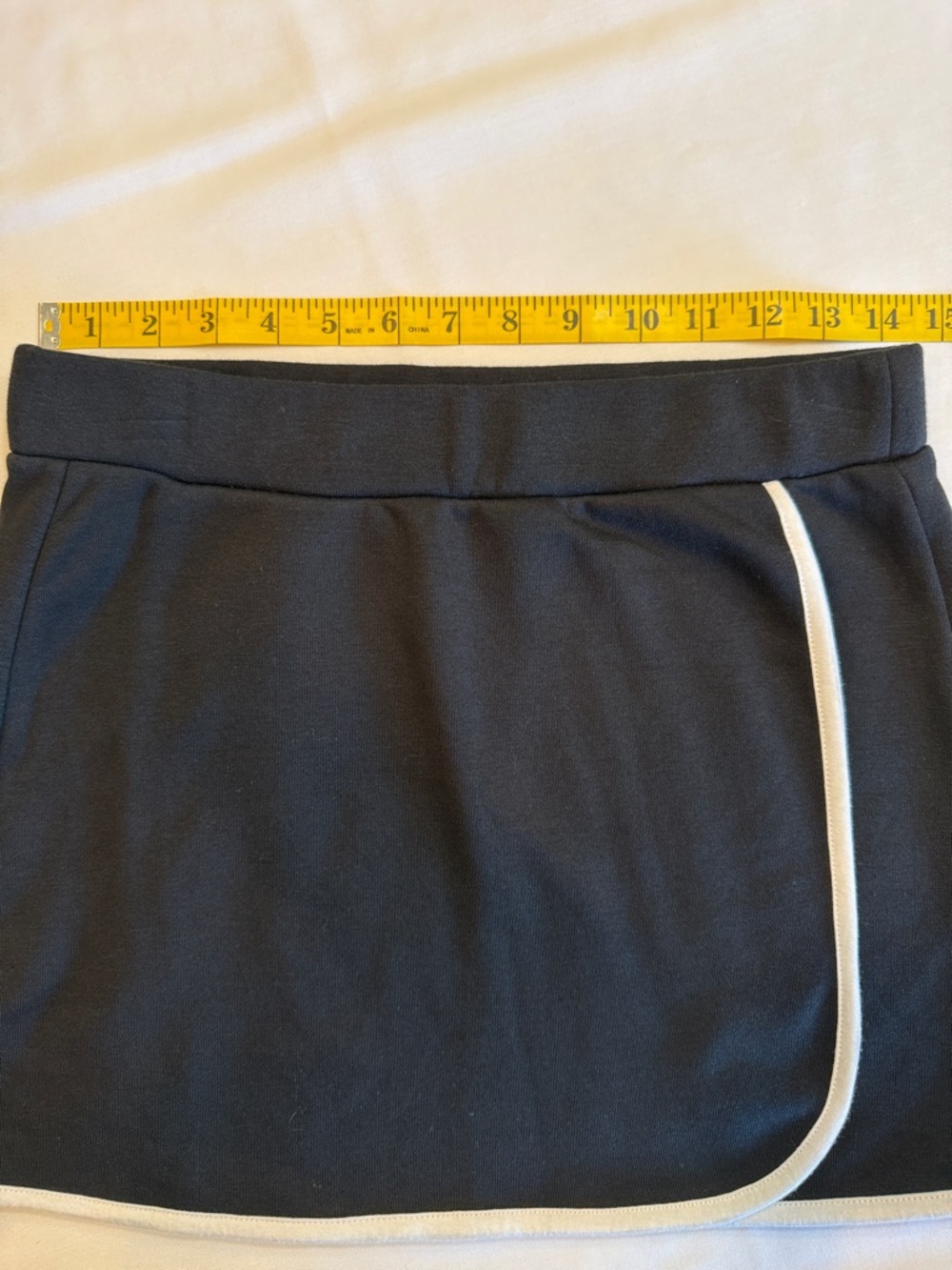 LAZY SUNDAY Black & White Skirt Sporty Wrap-Style Athleisure Size Medium NWT - Picture 6 of 8